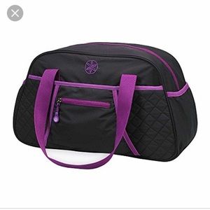 Gaiam Black and Purple Duffle Bag 💼